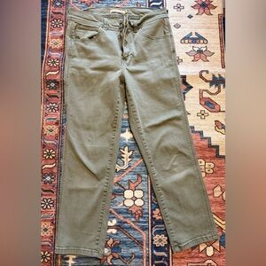 Olive Green Levi’s - straight crop